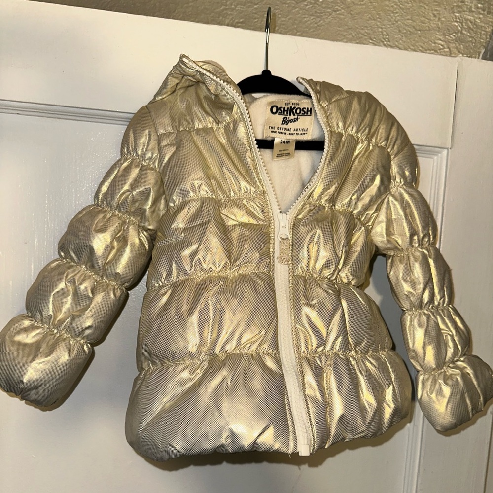 OshKosh B'gosh Gold Metallic Puffer Jacket